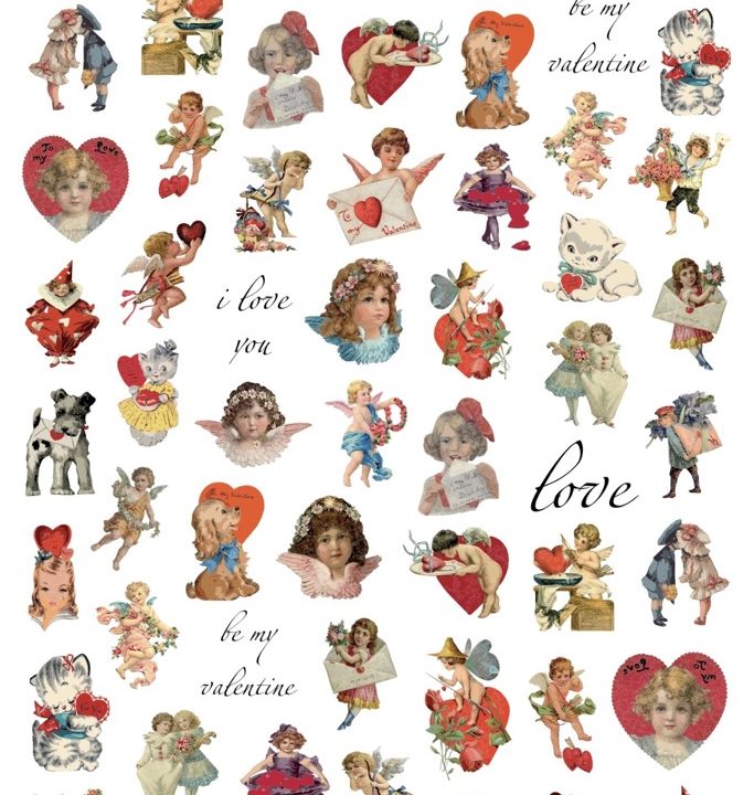 Sticker Retro Valentine - Mini - Crazy Shine Nails
