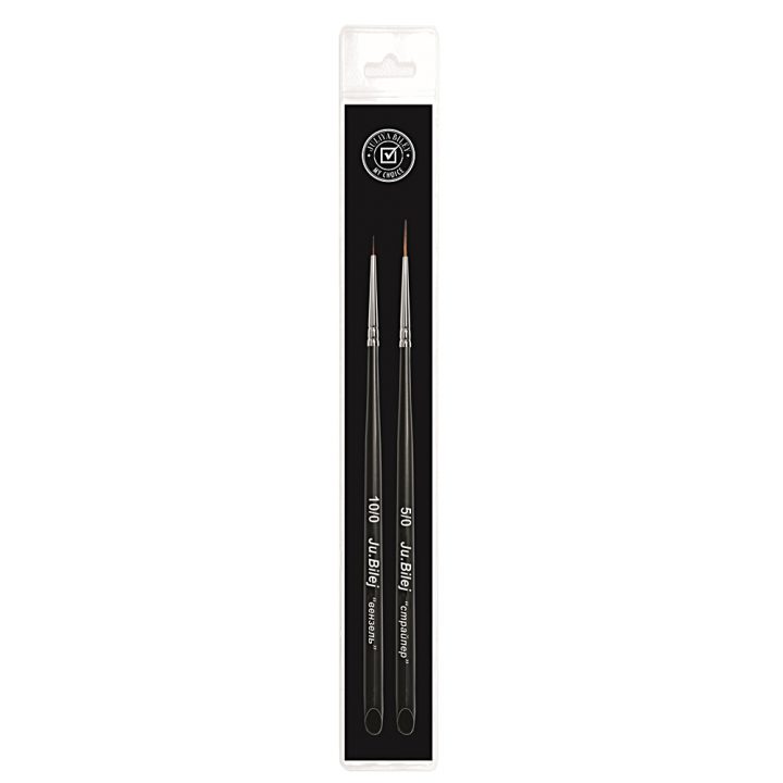 Kit: 2 Pinceles Roubloff Ju. Bilej Curl Nº10/0 & Liner Nº5/0